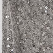 Hand Knitted Wool Bonnet: Sequined Ear Flap Hat