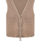Handmade Alpaca Merino Wool Knit Vest: Ivory Sleeveless Gilet