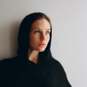 Hand Knitted Mohair Hoodie: Gray Slouchy Knitwear