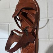 Handmade Moroccan Leather Sandals For Women – Brown Flat Summer Sandals With Toe Loop & Ankle Strap – Boho Travel Shoes Eu 37 To 42