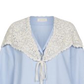 Milky Collar With Front Closure Tie, Dressy Collar Accessory, Removeable Neck Accessorize For Women, Openwork Peter Pan Collar Necklace